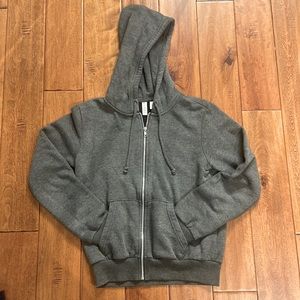 H&M Basics Gray Zip Up Hoodie